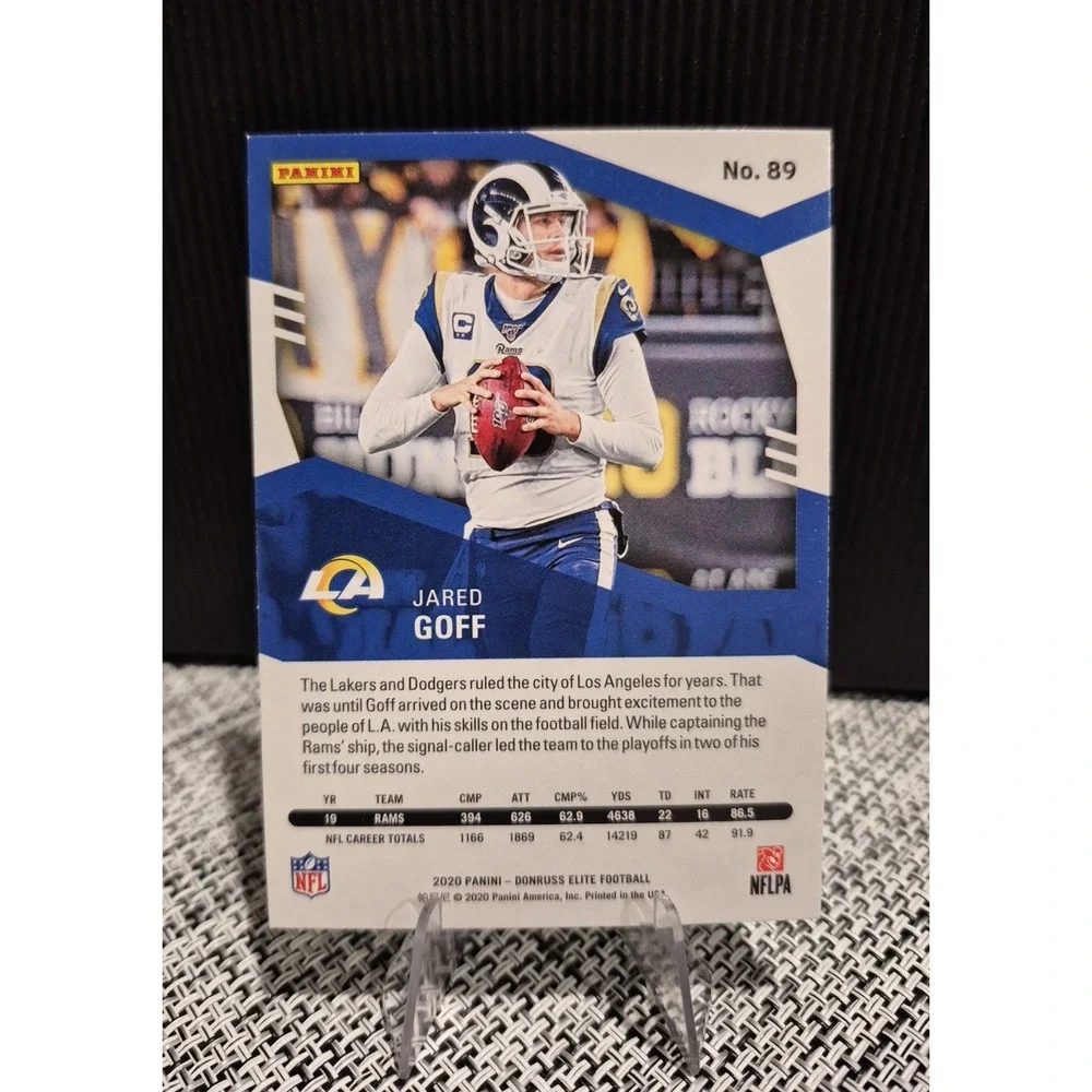 2020 Donruss Elite Jared Goff #89 Pink Foil  Los Angeles Rams/Detroit Lions